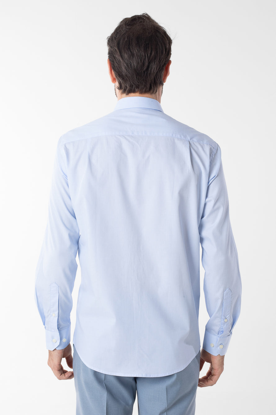 Camisa Manga Longa Lisa Premium - Azul Céu