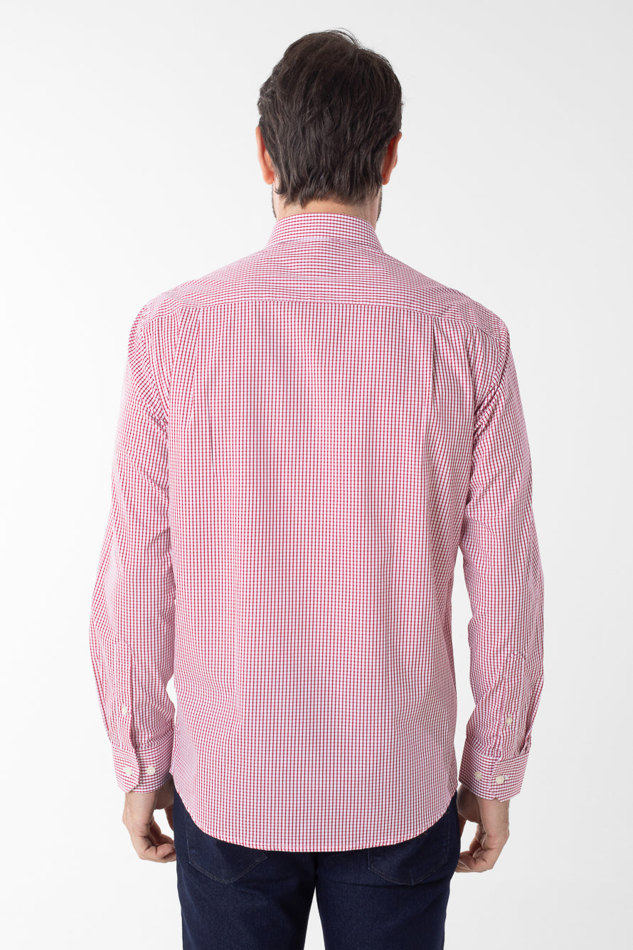 Camisa Manga Longa Xadrez Premium - Vermelho