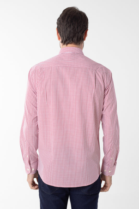 Camisa Manga Longa Xadrez Premium - Vermelho