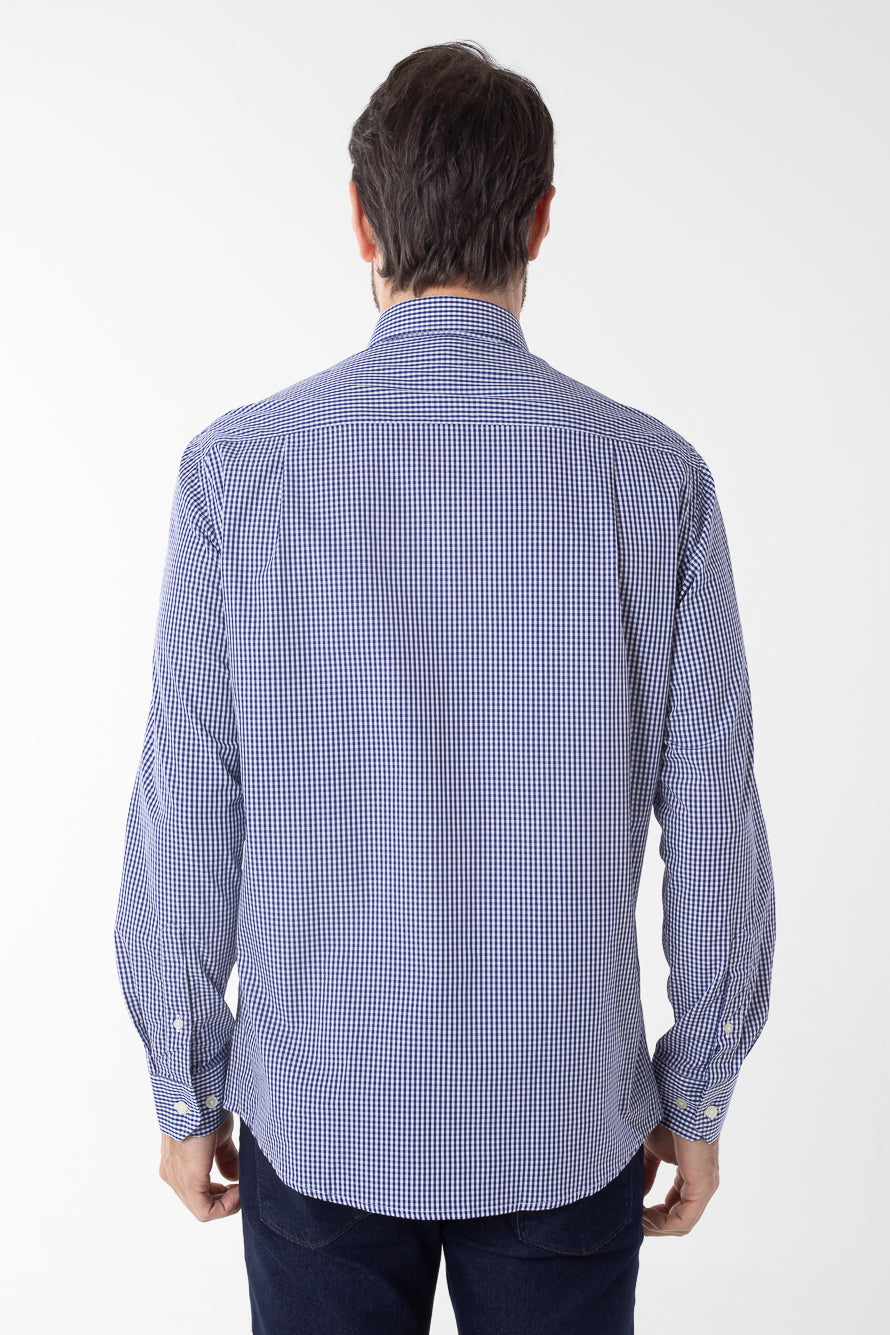 Camisa Manga Longa Xadrez Premium - Marinho