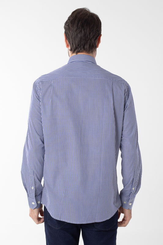 Camisa Manga Longa Xadrez Premium - Marinho