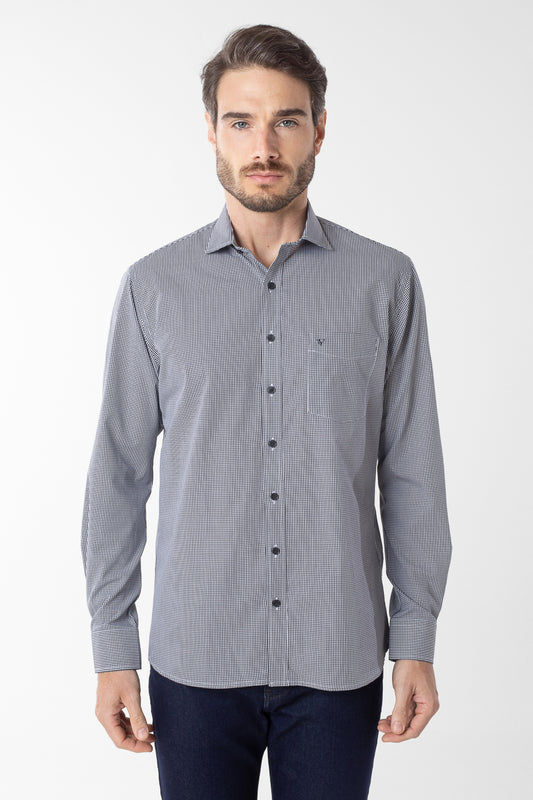 Camisa Manga Longa Xadrez Premium - Black