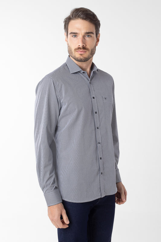 Camisa Manga Longa Xadrez Premium - Black