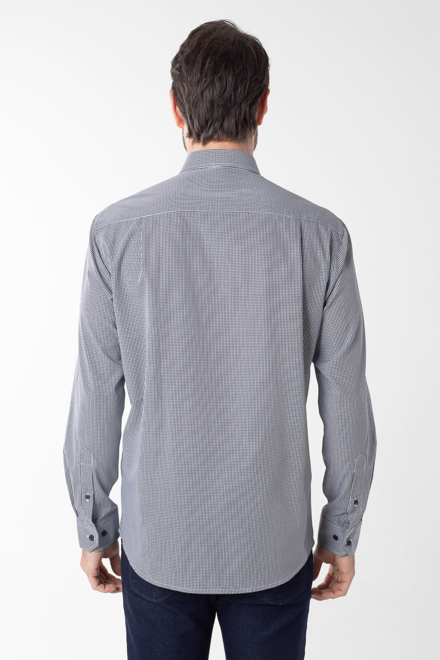 Camisa Manga Longa Xadrez Premium - Black