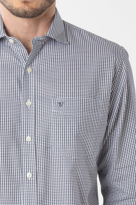 Camisa Manga Longa Xadrez Premium - Preto