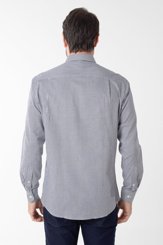 Camisa Manga Longa Xadrez Premium - Preto