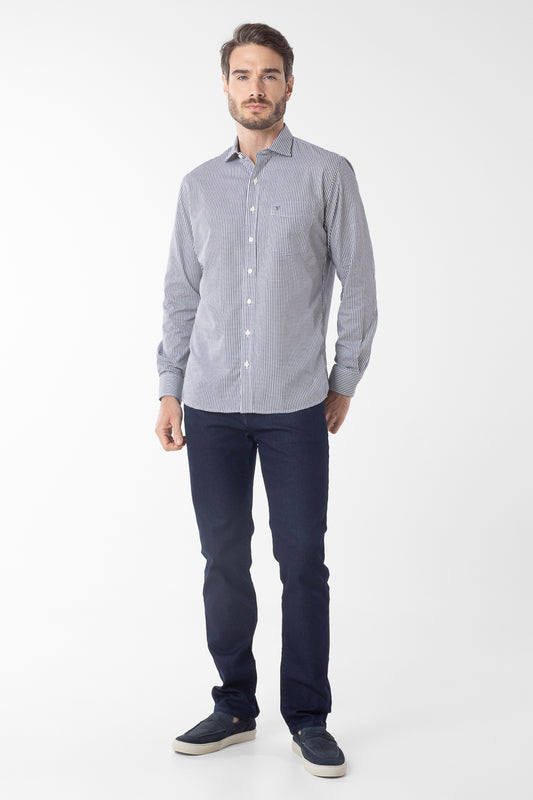Camisa Manga Longa Xadrez Premium - Preto