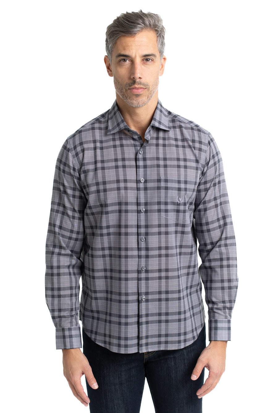 Camisa Colarinho Italiano Easy Iron - Grafite