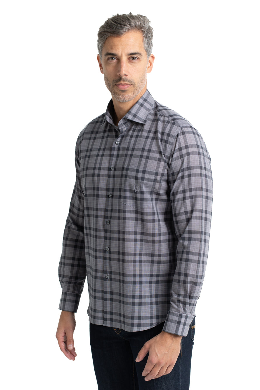 Camisa Colarinho Italiano Easy Iron - Grafite
