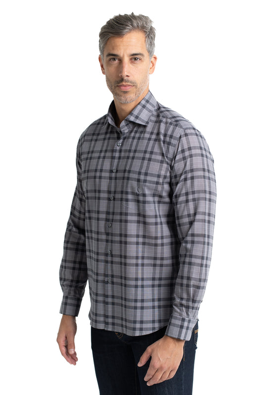 Camisa Colarinho Italiano Easy Iron - Grafite