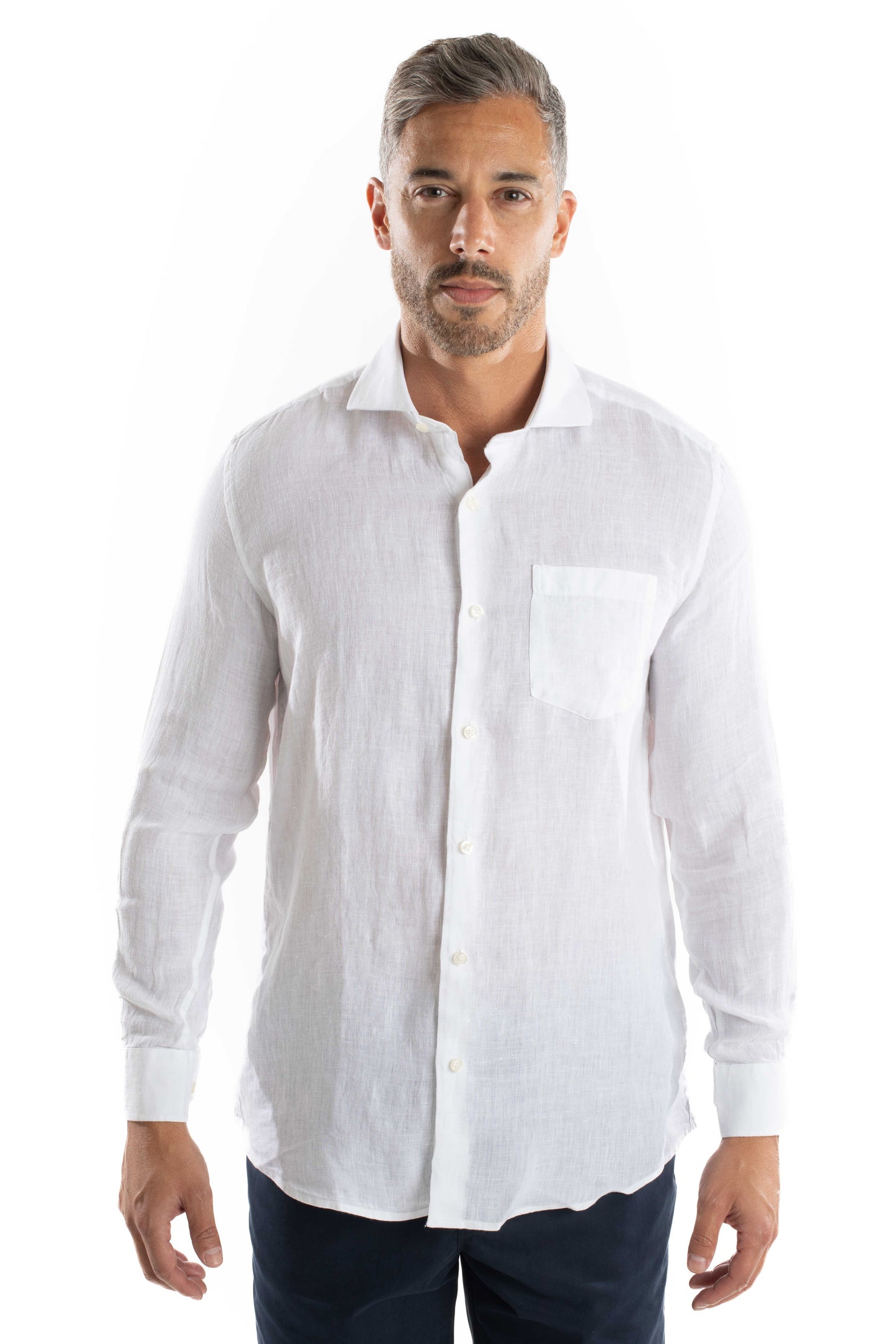 Camisa Manga Longa Linho - Branco