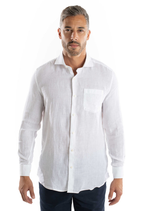 Camisa Manga Longa Linho - Branco