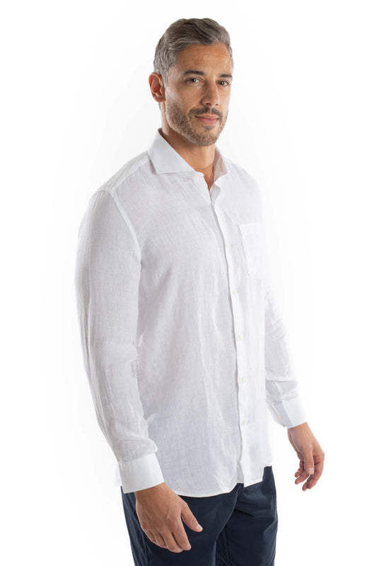 Camisa Manga Longa Linho - Branco