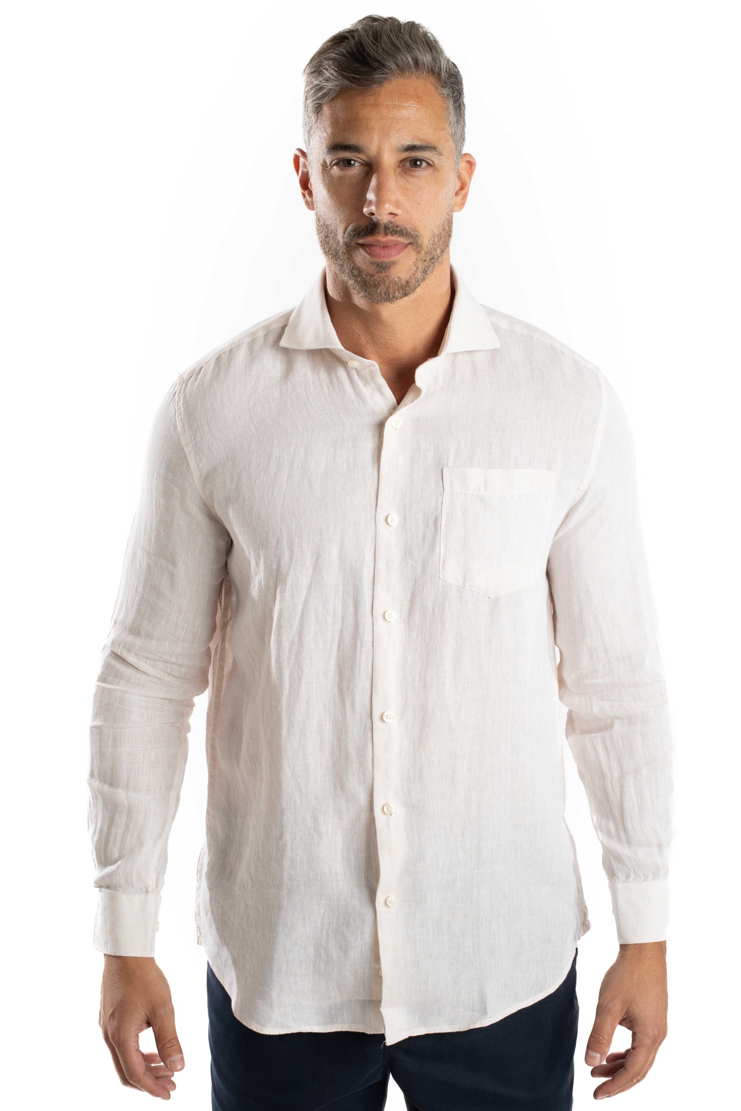 Camisa Manga Longa Linho - Cru