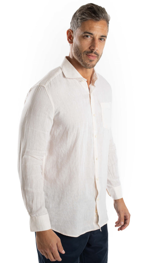 Camisa Manga Longa Linho - Cru