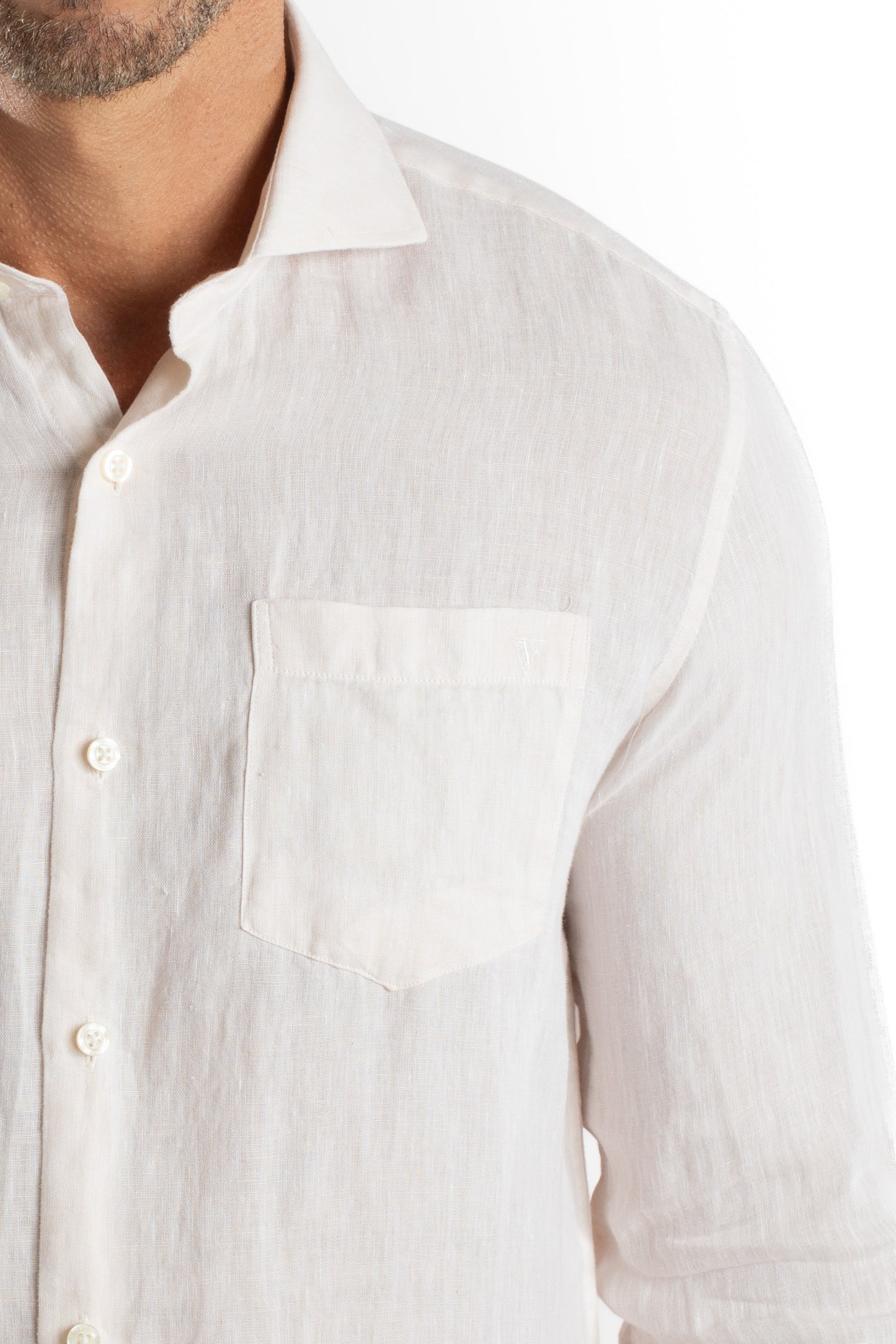 Camisa Manga Longa Linho - Cru