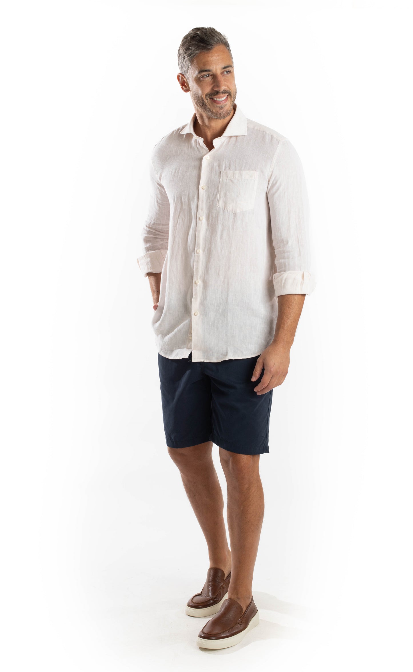 Camisa Manga Longa Linho - Cru