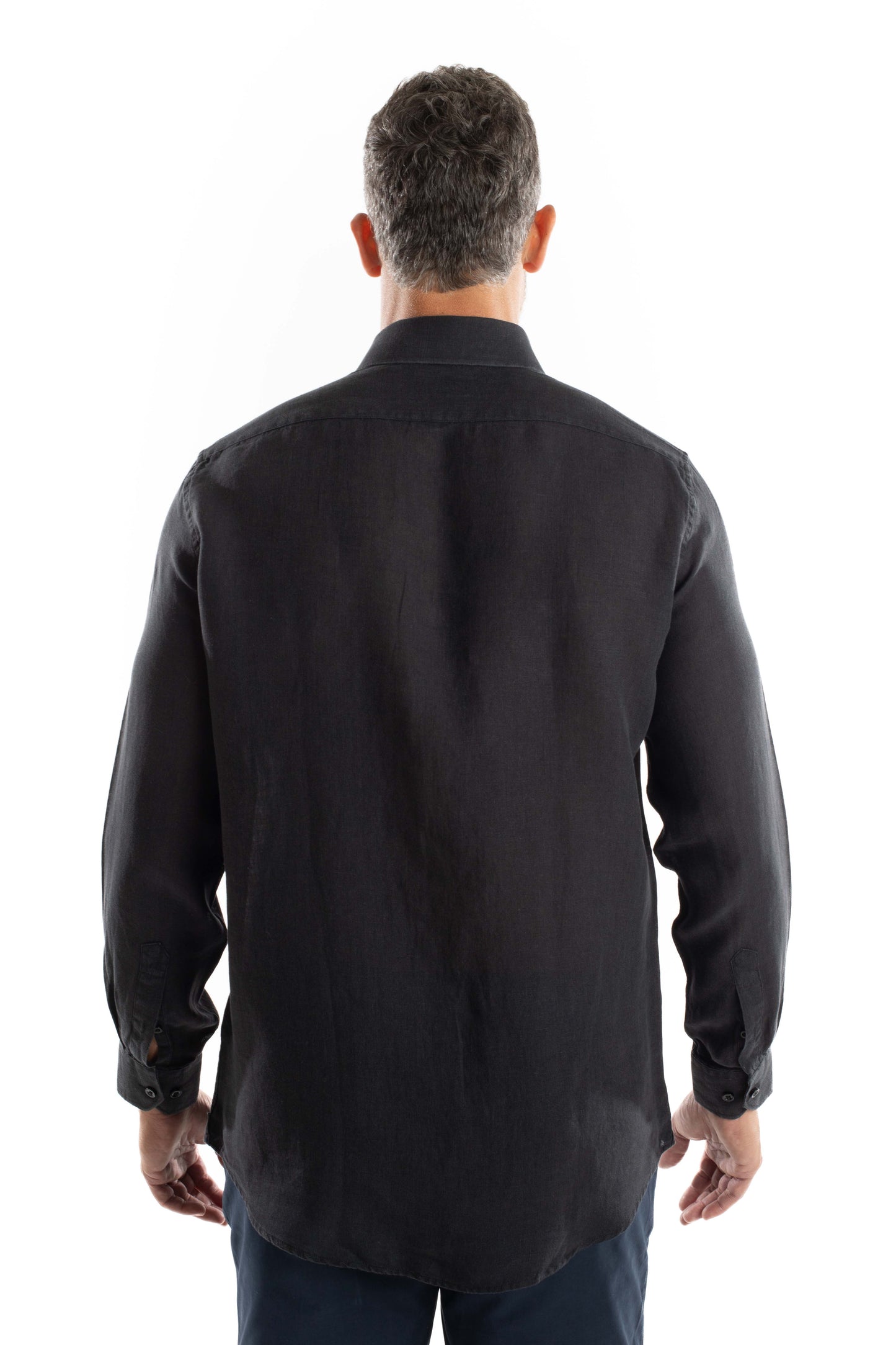 Camisa Manga Longa Linho - Marinho Noite