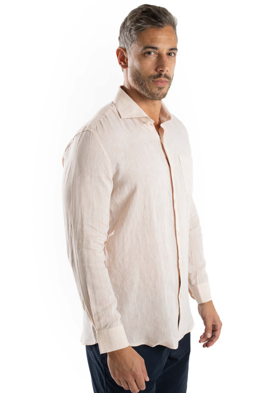 Camisa Manga Longa Linho - Areia
