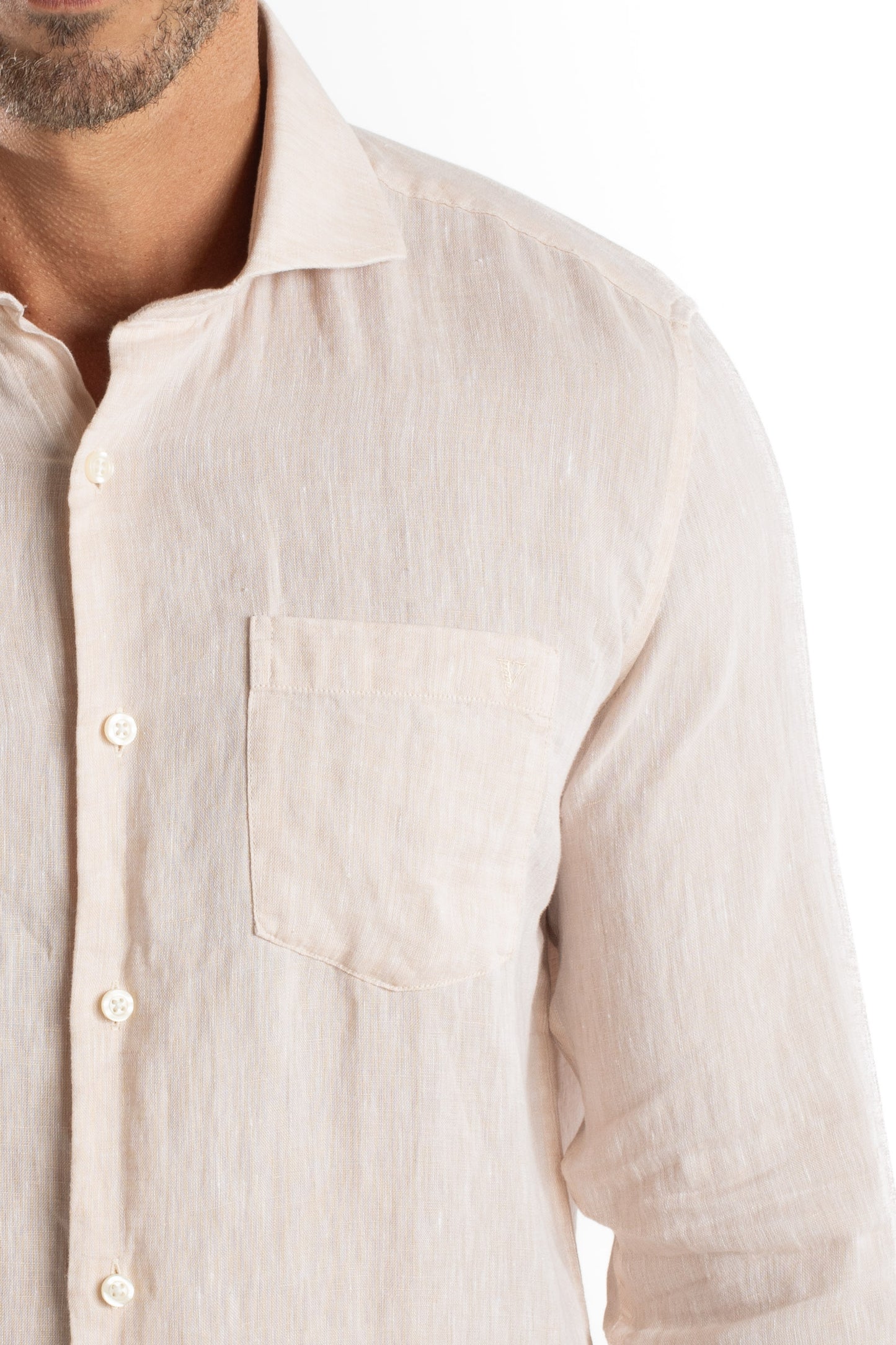 Camisa Manga Longa Linho - Areia