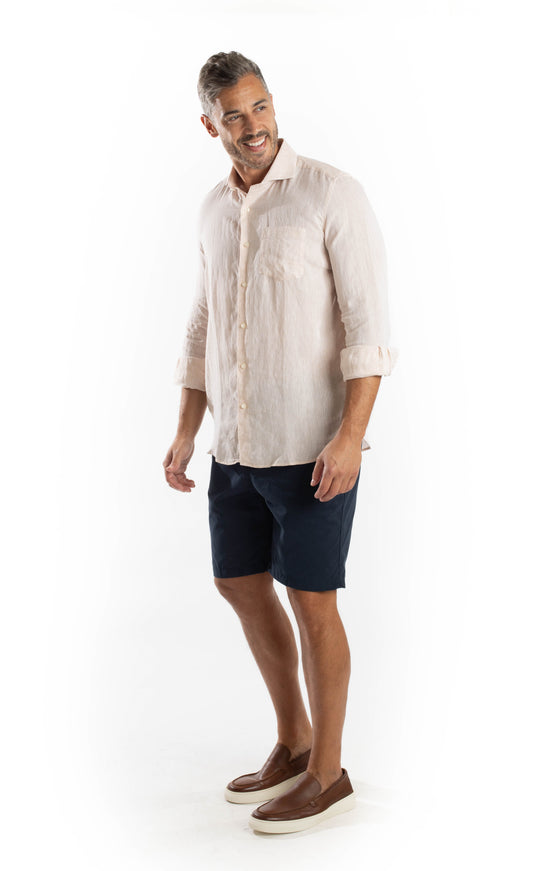 Camisa Manga Longa Linho - Areia