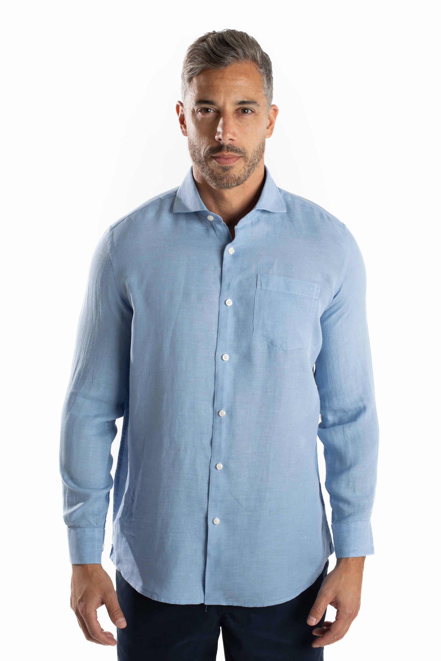 Camisa Manga Longa Linho - Indigo