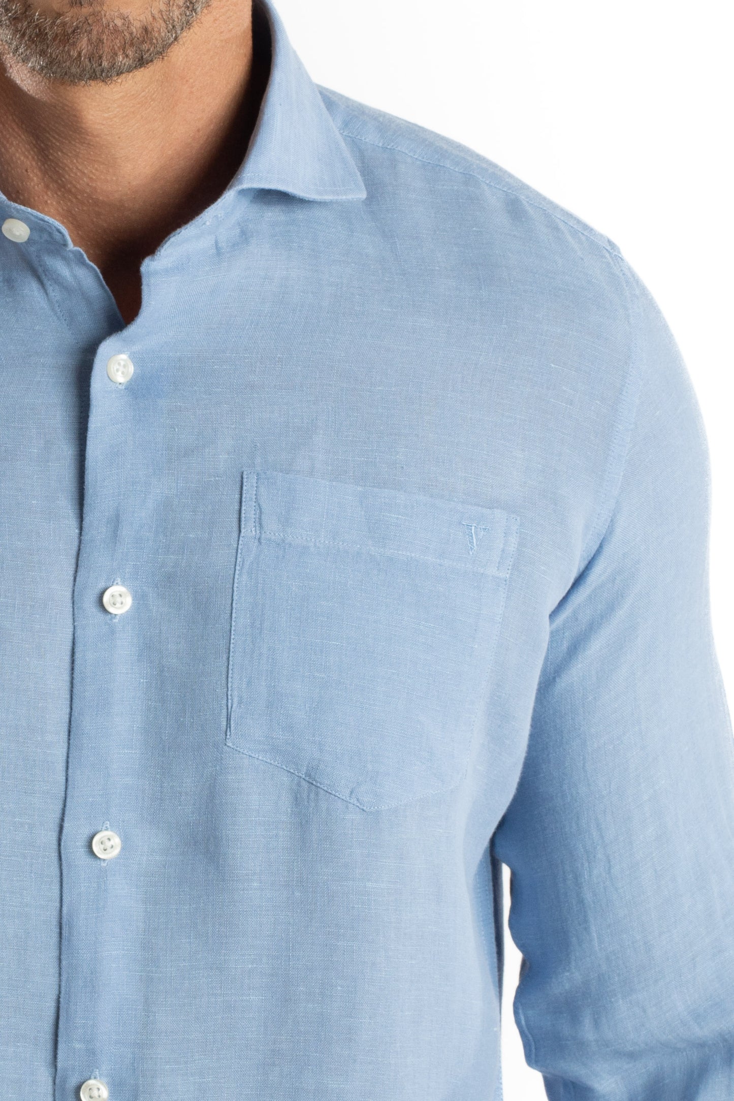 Camisa Manga Longa Linho - Indigo