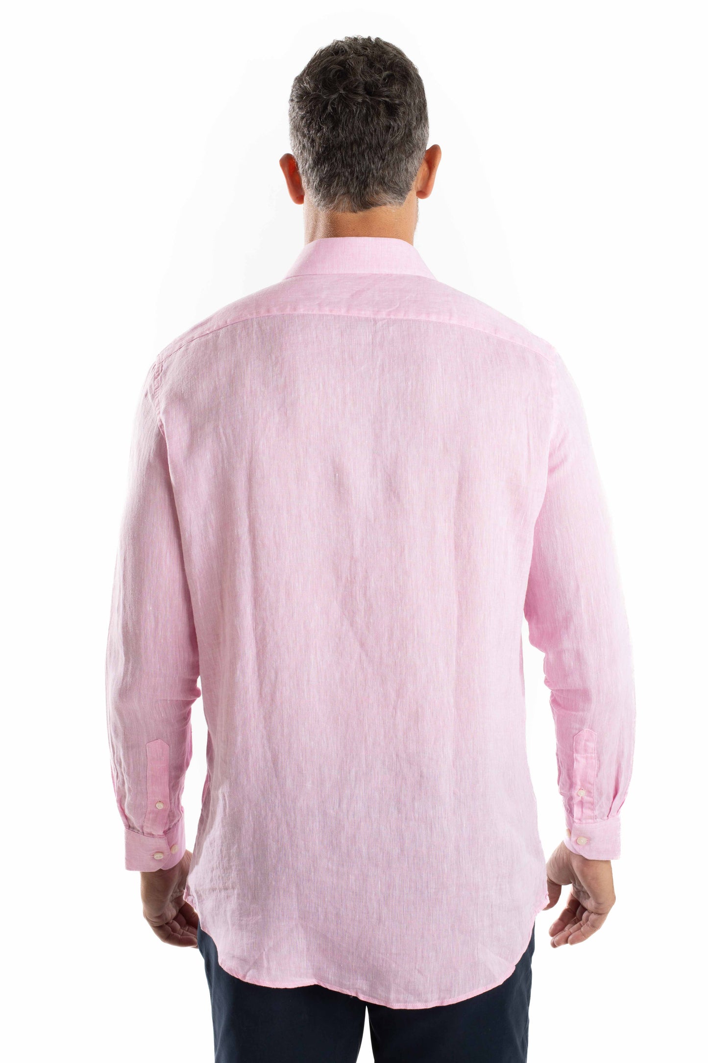 Camisa Manga Longa Linho - Rosa