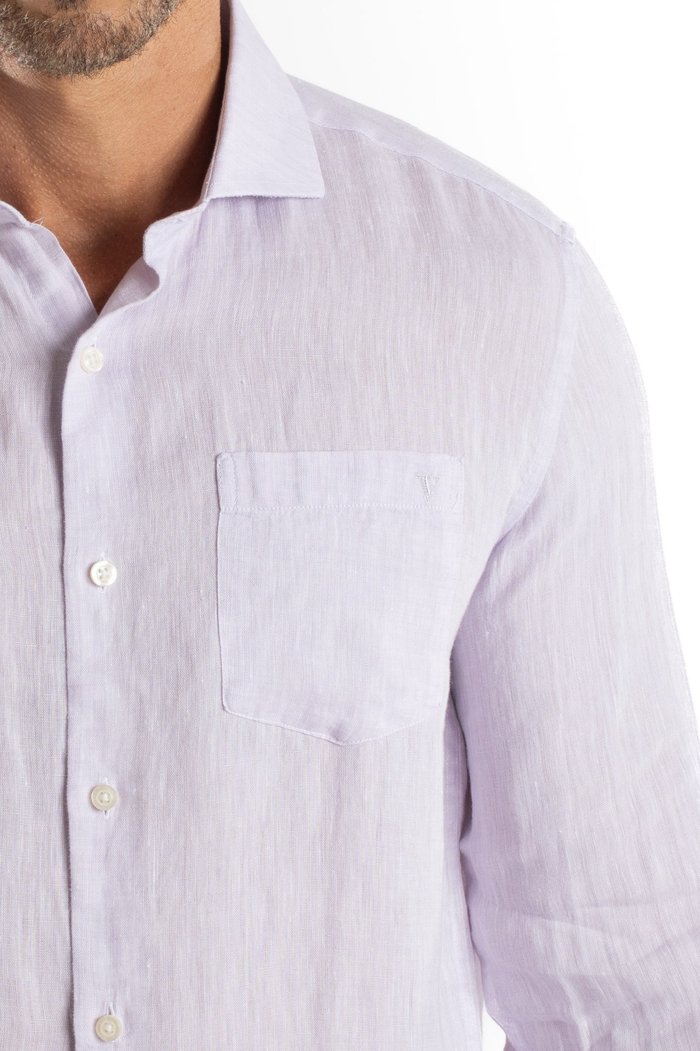 Camisa Manga Longa Linho - Lilas