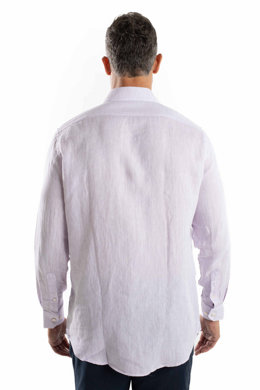 Camisa Manga Longa Linho - Lilas