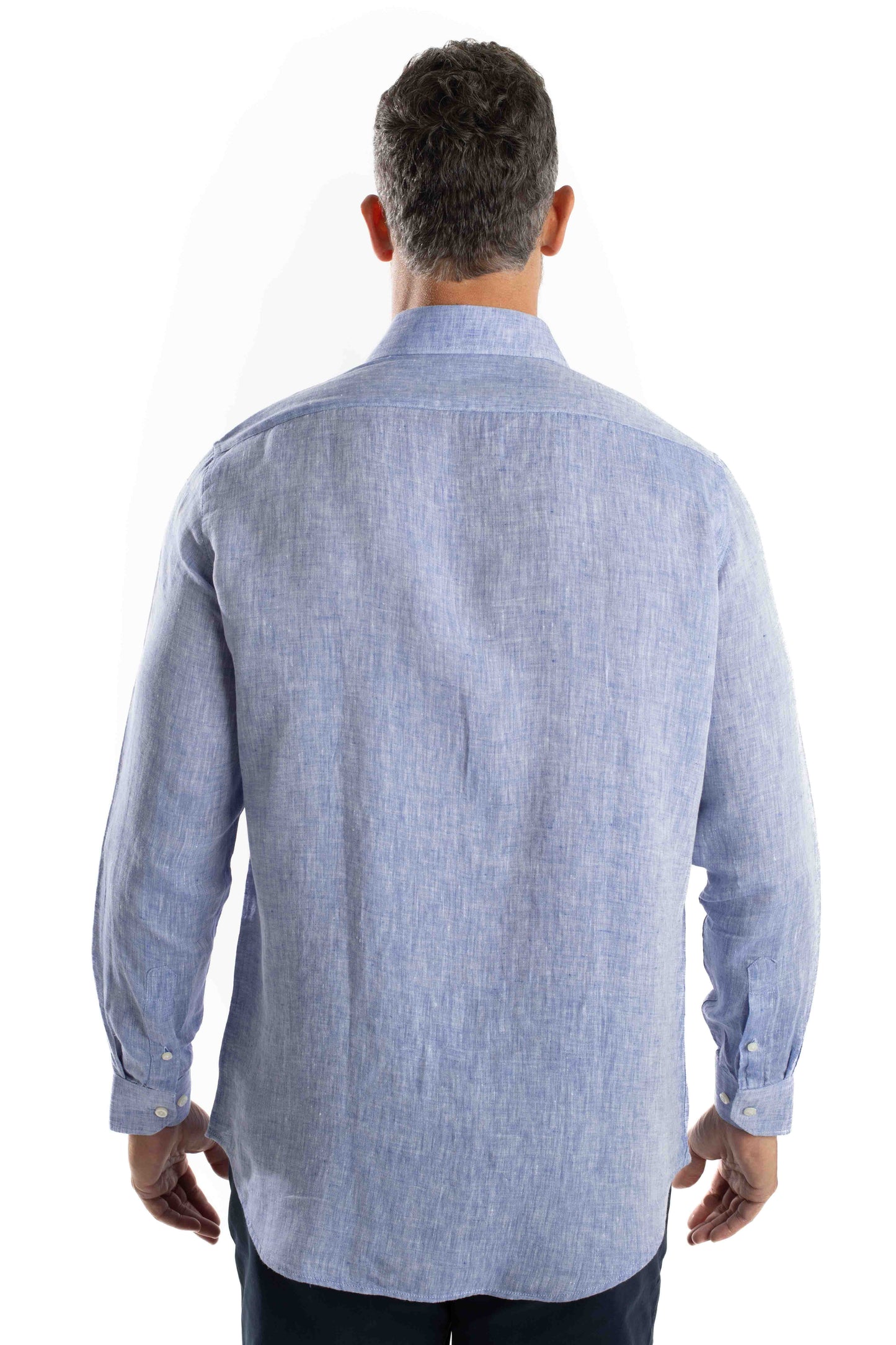 Camisa Manga Longa Linho - Azul Celeste