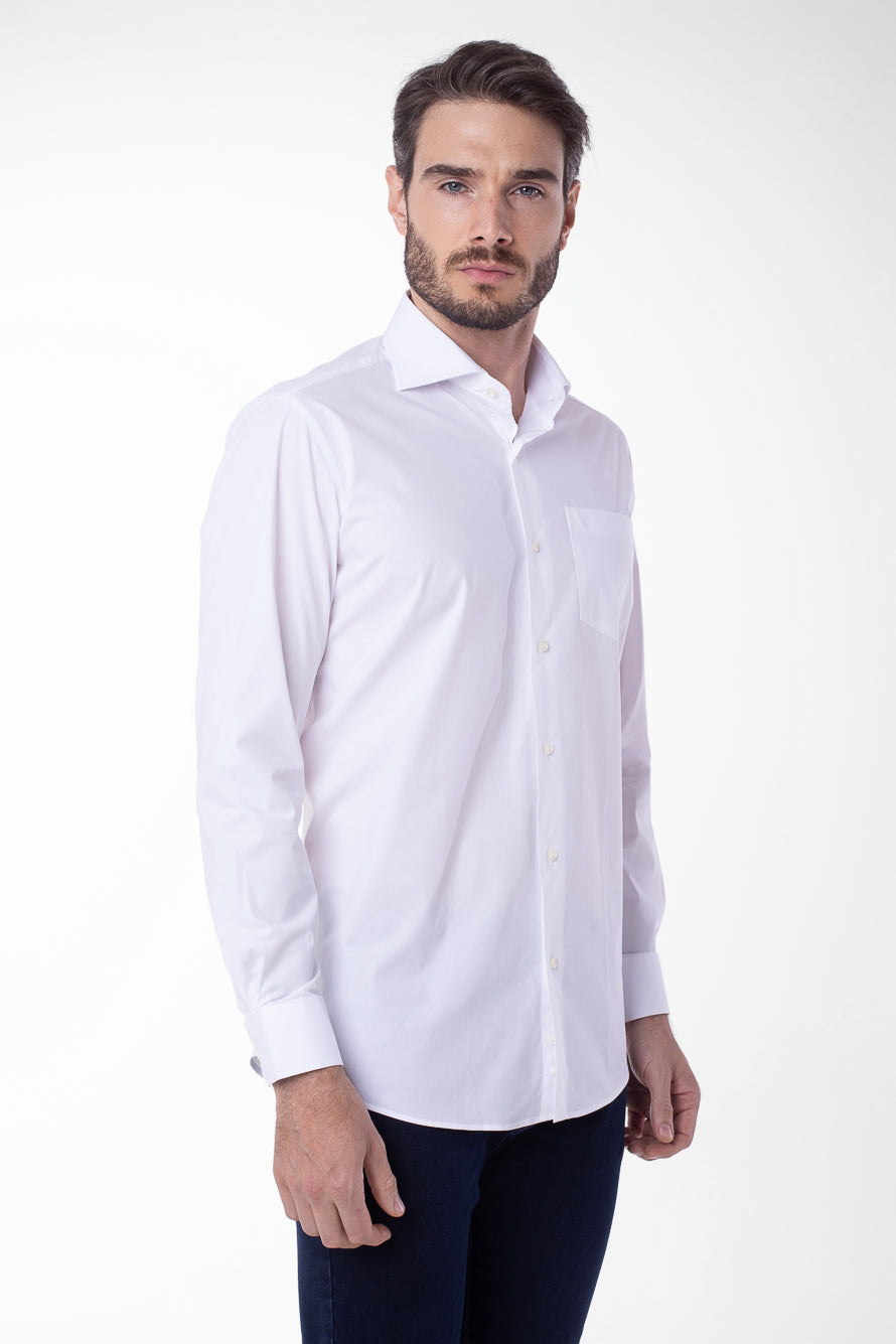 Camisa Manga Longa Lisa - Branco