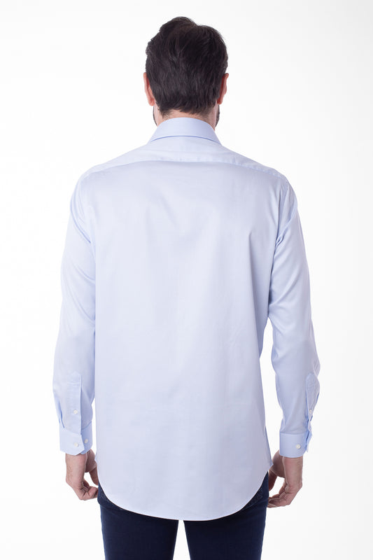 Camisa Manga Longa Lisa - Azul Ceu
