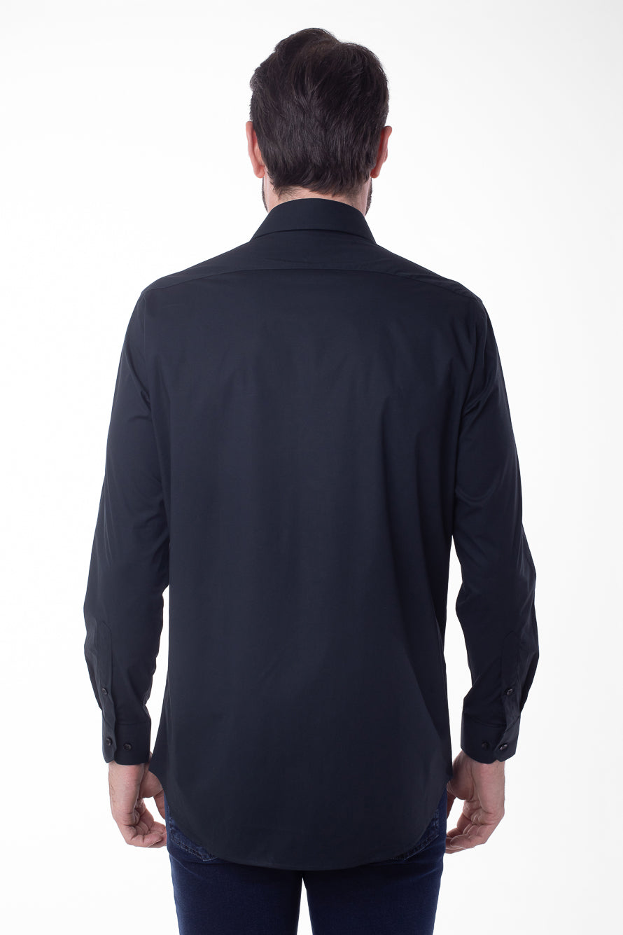 Camisa Manga Longa Lisa - Preto