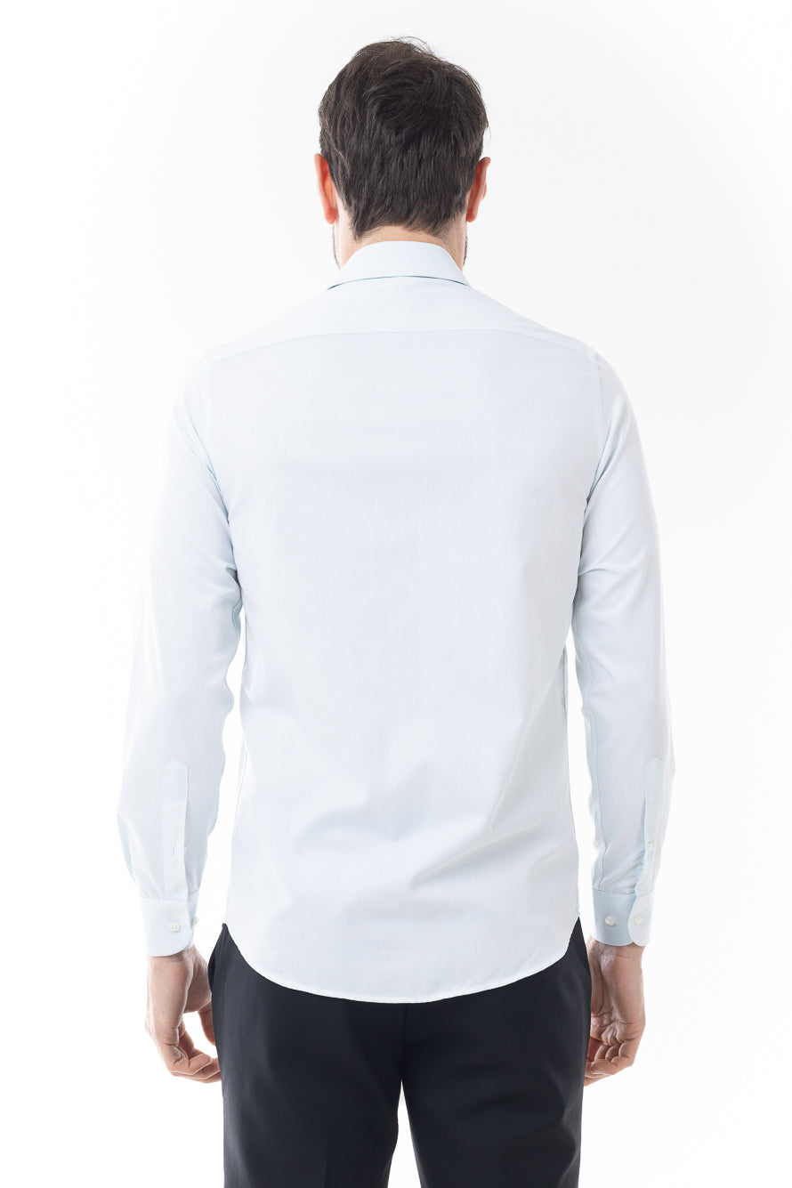 Camisa Manga Longa Lisa Sarjada - Verde Claro