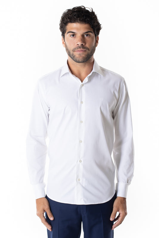 Camisa Manga Longa Slim Lisa - Branco