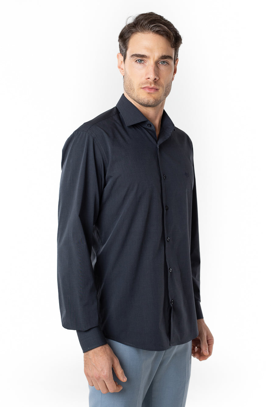 Camisa Manga Longa Slim Lisa Premium - Grafite