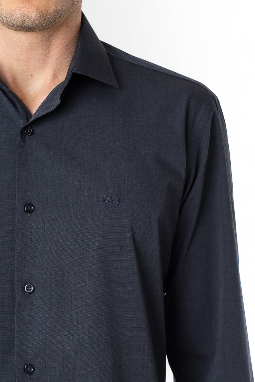 Camisa Manga Longa Slim Lisa Premium - Grafite