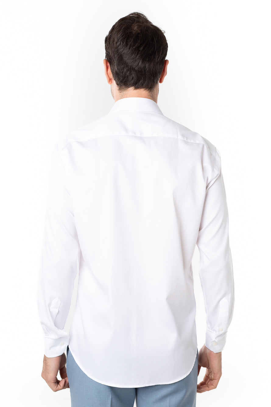 Camisa Manga Longa Slim Lisa Premium - Branco