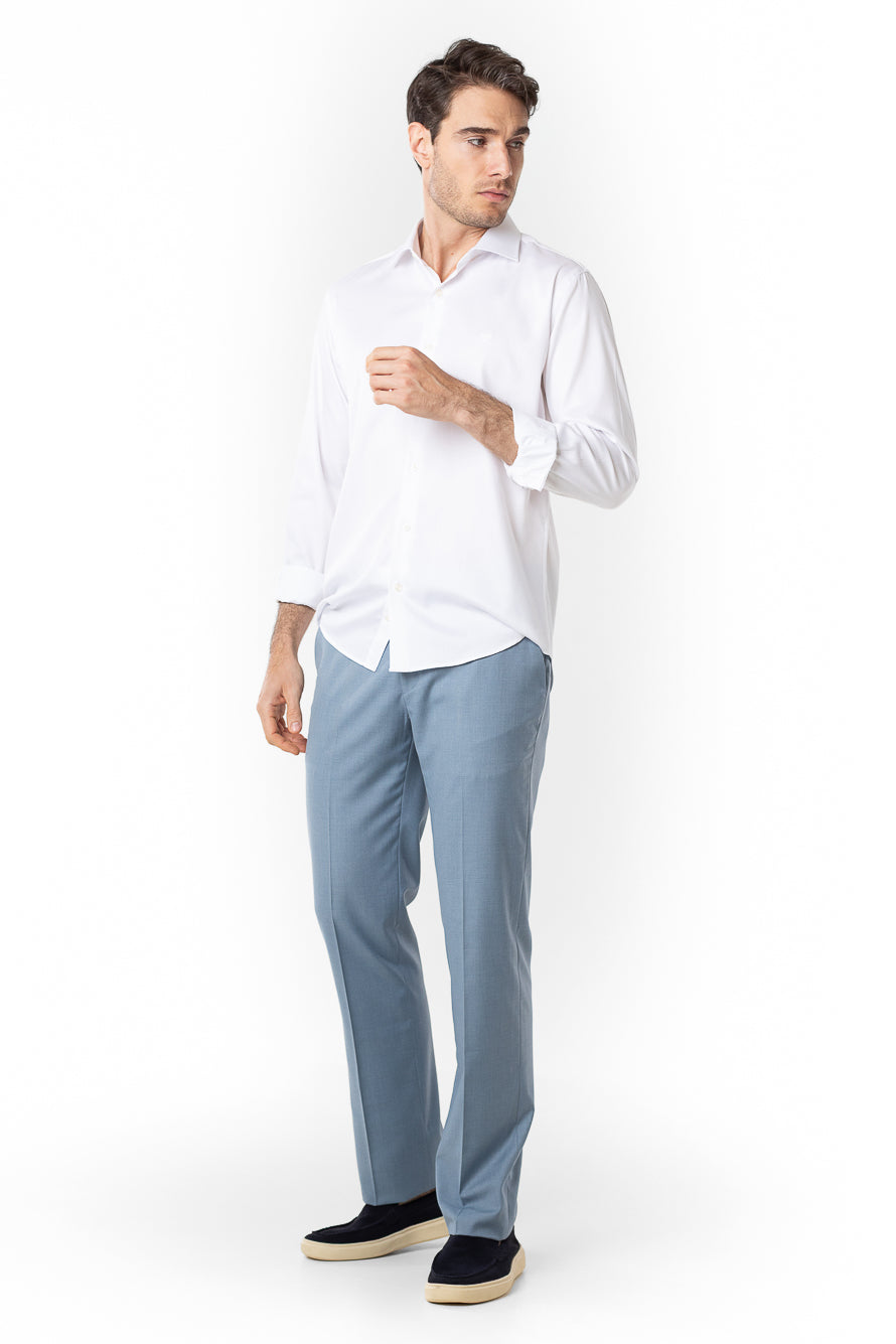 Camisa Manga Longa Slim Lisa Premium - Branco