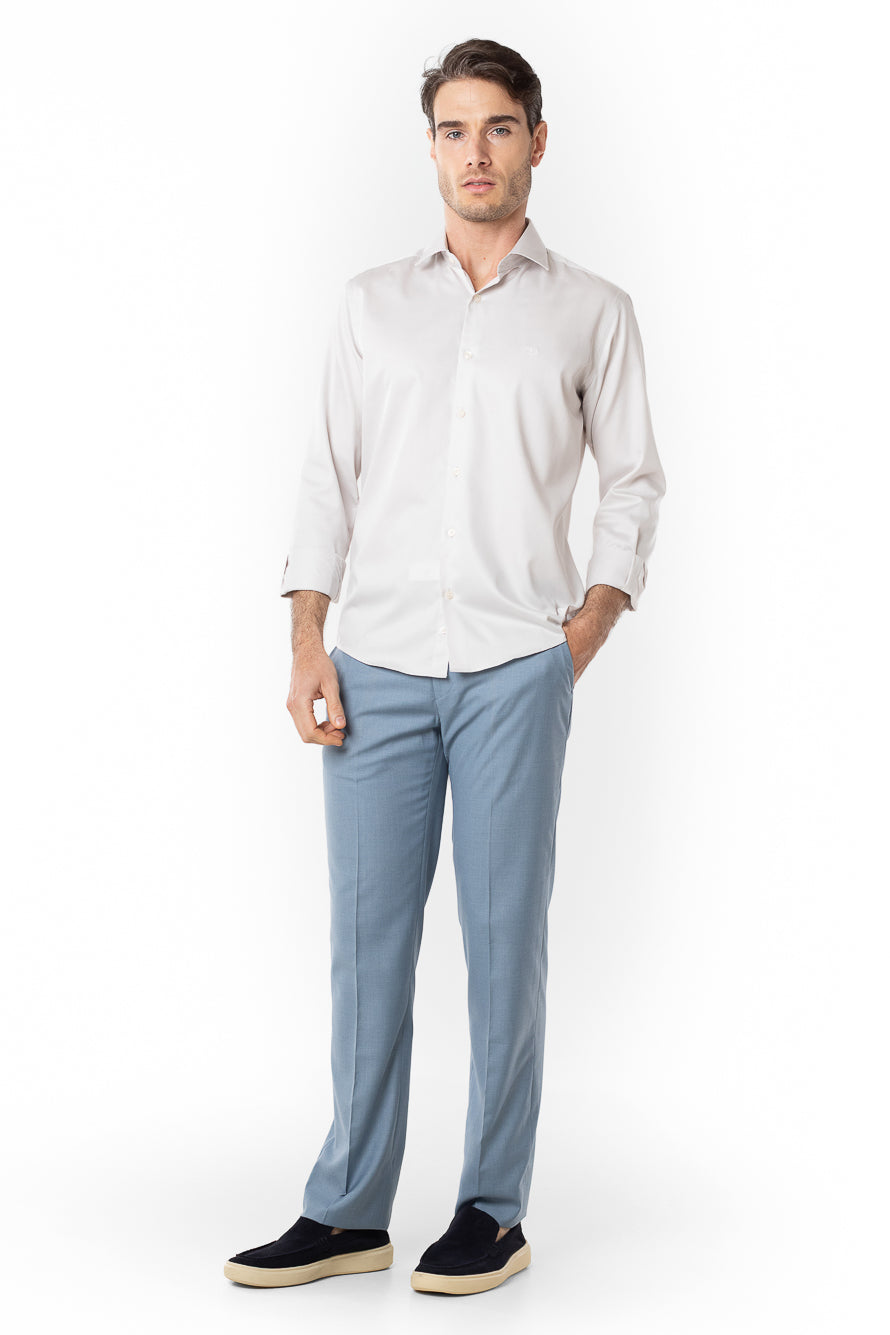 Camisa Manga Longa Slim Lisa Premium - Off White