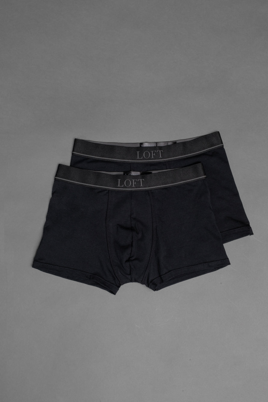 Kit Cueca Boxer 2 Peças - Preto