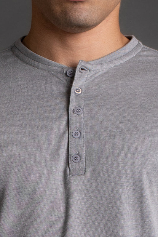 Camiseta Manga Curta Gola Portuguesa - Chumbo