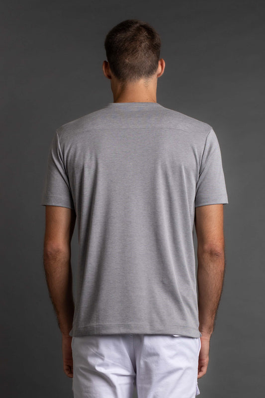 Camiseta Manga Curta Gola Portuguesa - Chumbo