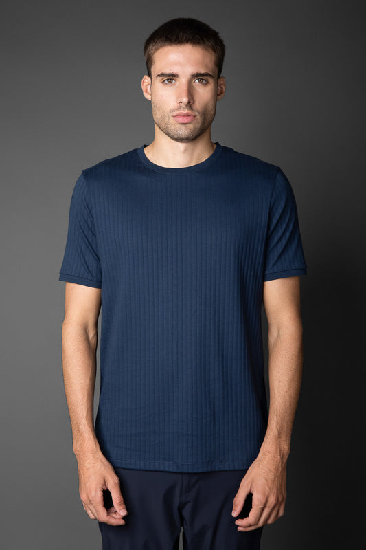 Camiseta Manga Curta Slim Pima Sanforizada - Marinho