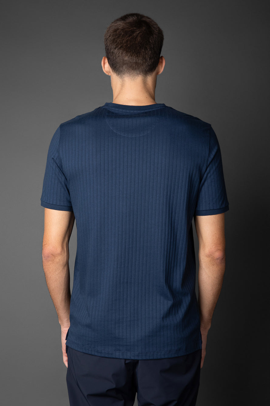 Camiseta Manga Curta Slim Pima Sanforizada - Marinho