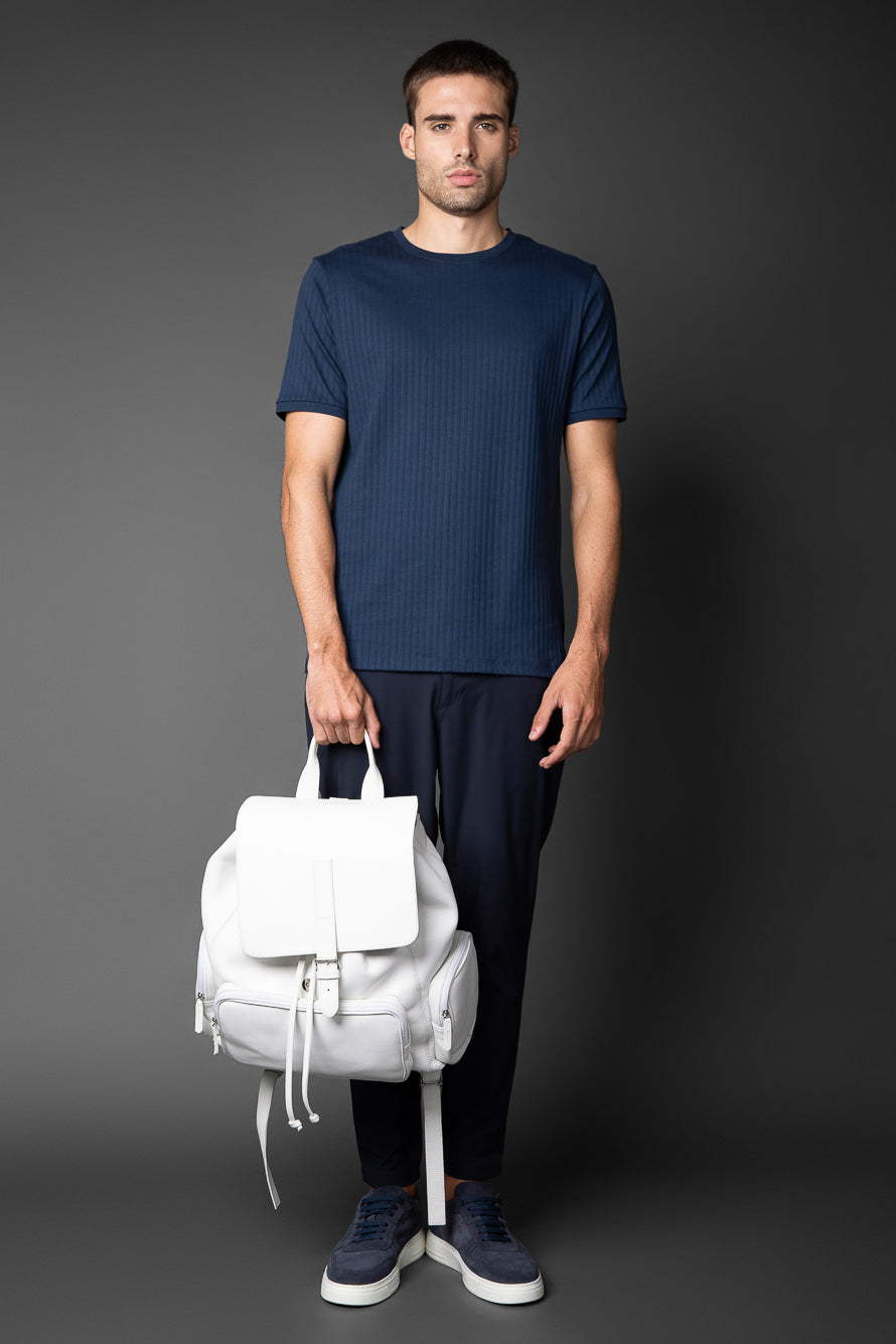 Camiseta Manga Curta Slim Pima Sanforizada - Marinho