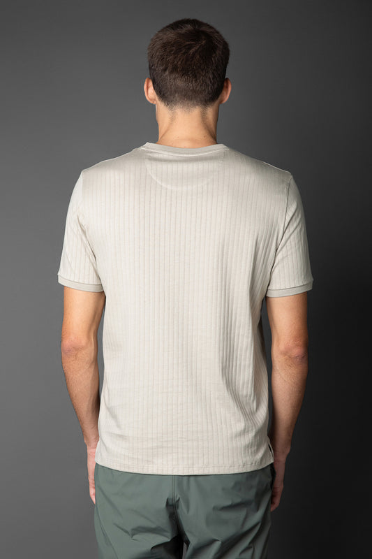 Camiseta Manga Curta Slim Pima Sanforizada - Cinza Médio