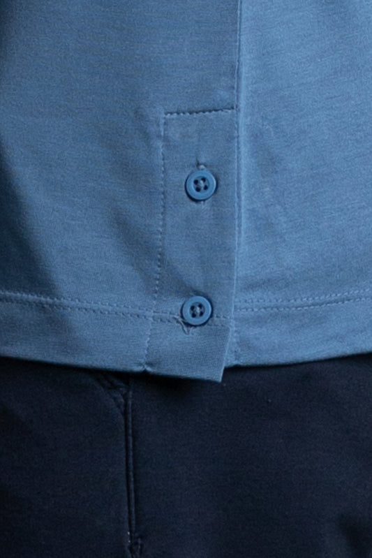 Camiseta Manga Curta Gola Redonda - Azul.