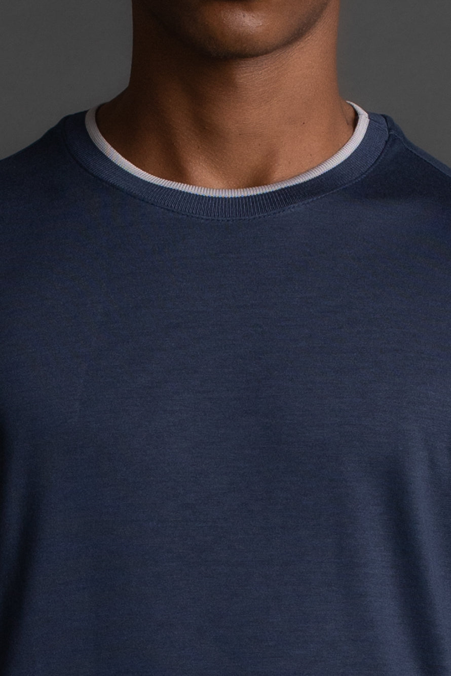 Camiseta Manga Curta Gola Redonda - Marinho